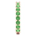 thumbnail image 4 of 1.44 ctw Wedding Band for Women - 18K Rose Gold Simulated Green Diamond Stackable Eternity Ring, 4 of 6