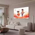 thumbnail image 3 of Póster de lienzo de una pareja joven corriendo de la mano bajo el cielo estrellado, decoración de dormitorio, paisaje deportivo, decoración de oficina, regalo, estilo marco, 12 x 18 pulgadas (30 x 45, 3 of 8