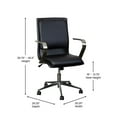 thumbnail image 4 of Flash Furniture James Faux Leather Swivel Office Chair in Black/Chrome, 4 of 4