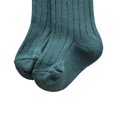 thumbnail image 3 of Gureui Toddler Infant Baby Boys Girls Medium Tube Socks, Solid Color Ribbed Knit Knee High Socks Seamless Uniform Stockings, 3 of 3