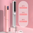 thumbnail image 4 of Foldable Hair Straightener Comb 3 Temperatures LED Display Fast Heating USB Rechargeable Travel Portable Ionic Hot Brush Electric Hair Styling Detangling Comb, 4 of 8