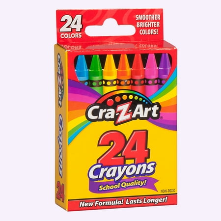 (6 Pack) Cra-Z-Art School Quality Crayons, Smoother and Brighter - 24 (Best Crayons For Melting)