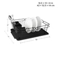 thumbnail image 4 of Trio Home Stainless Twist Design 3-Piece Dish Drying Drainer Rack, Removable Utensil Holder and Drainboard, 4 of 4