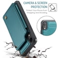 thumbnail image 5 of for iPhone XR Case with Card Holder, Wallet Case for Women Men with RFID Blocking, Durable Leather Kickstand Magnetic Clasp Shockproof Phone Case for iPhone XR, 5 of 12