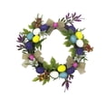thumbnail image 2 of Nkmbld Easter Egg Wreath with Colorful Eggs, Spring Artificial Wreath Farmhouse Decor Colorful Egg Wreath for Wall Window Porches Indoor Hanging Decorations, 2 of 8