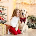 thumbnail image 2 of Collar para perros Malier Christmas Classic Plaid con pajarita para perros, 2 of 7