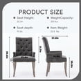 thumbnail image 2 of Lovableguy Mid Century Chenille Dining Chairs Set of 2,Upholstered Tufted Kitchen Side Chairs with Armrests and Solid Wood Frame & Legs,for Dining, Kitchen & Living Room,Gray, 2 of 8