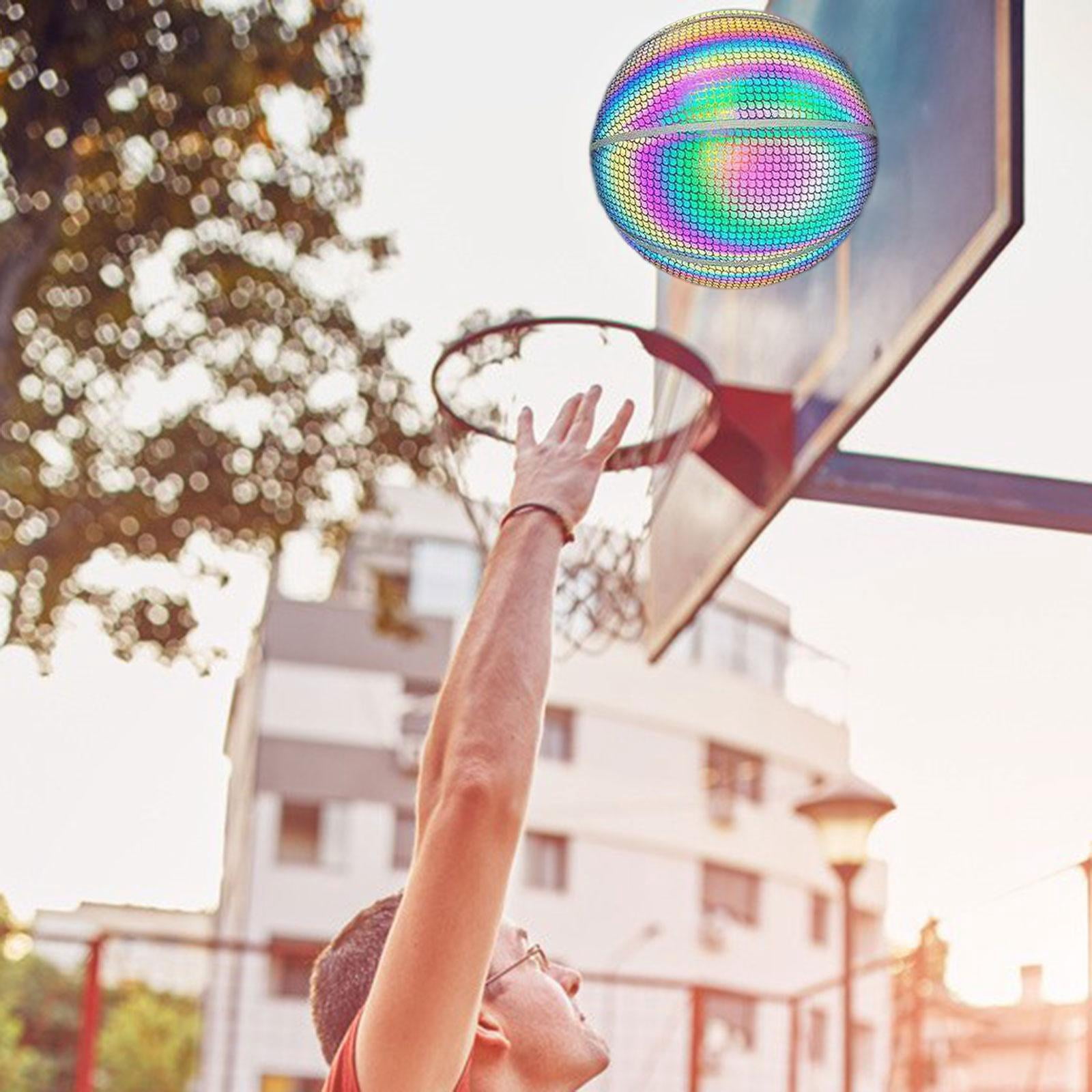 PU Glowing Basketball Training Equipment Glow in The Dark for Girls Boys Style B
