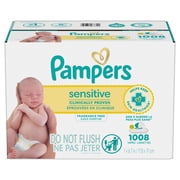 Baby Wipes Pampers Sensitive 1008 Wipes, 18X