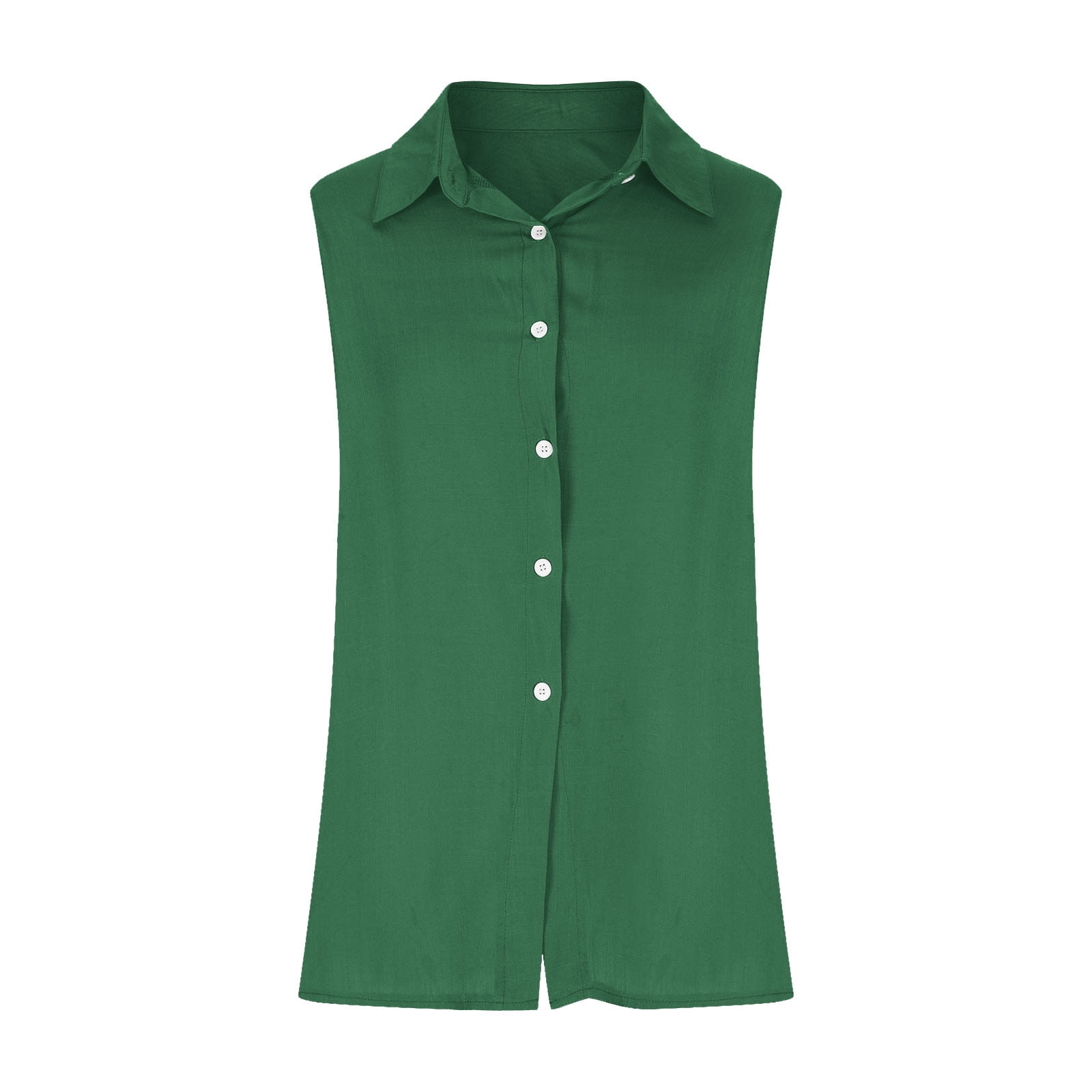 Rayson Débardeur Femme Été - Haut Sans Manches Coton Boutonné Col V Chic Et Confortable, Respirant