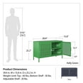 thumbnail image 5 of Channing 2 Door Storage Cabinet-Mesh Metal Locker, Kelly Green, 5 of 15