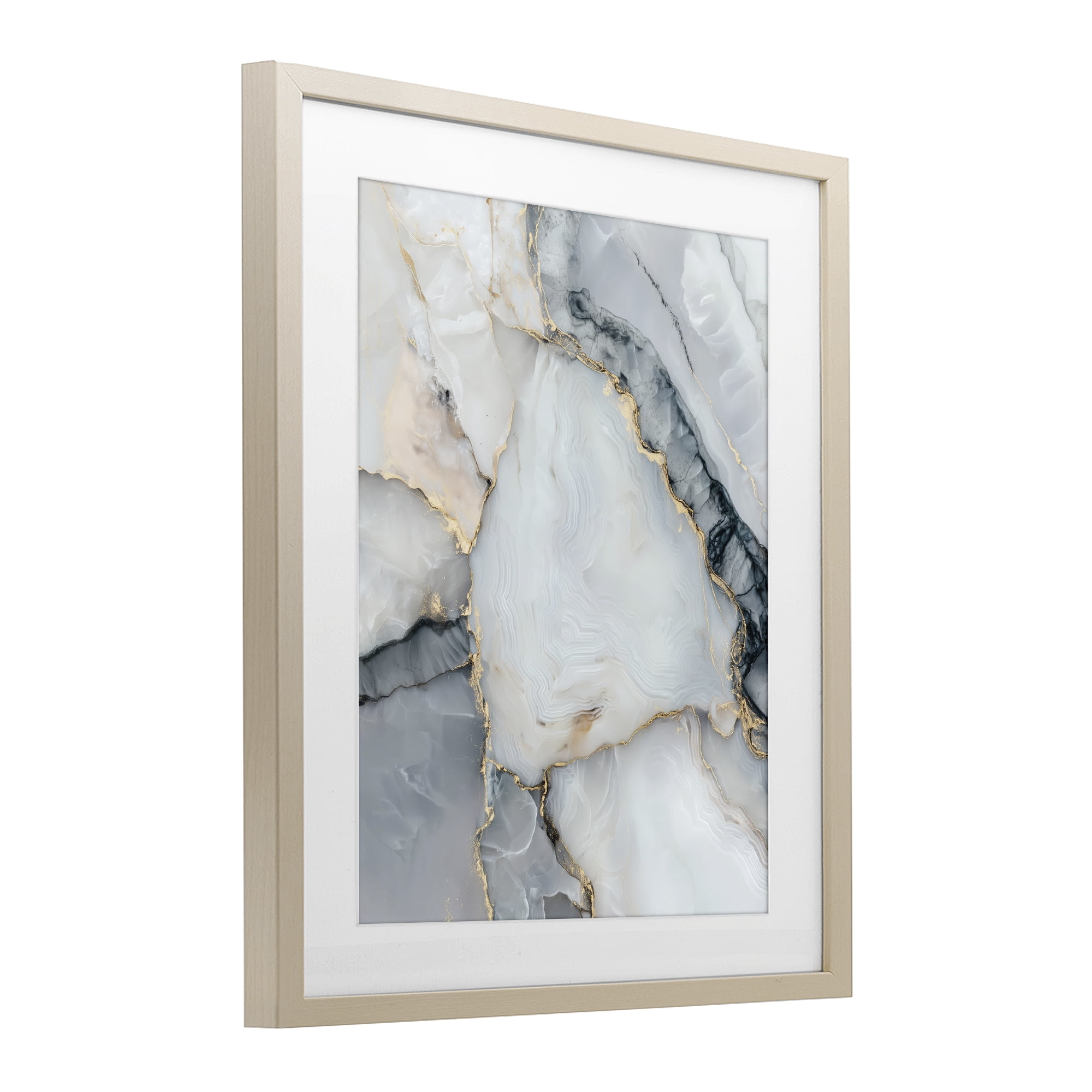 Stupell Industries Luxe Stone Geode Birch Framed Print Under Glass, design by Svetlana Aleynikova