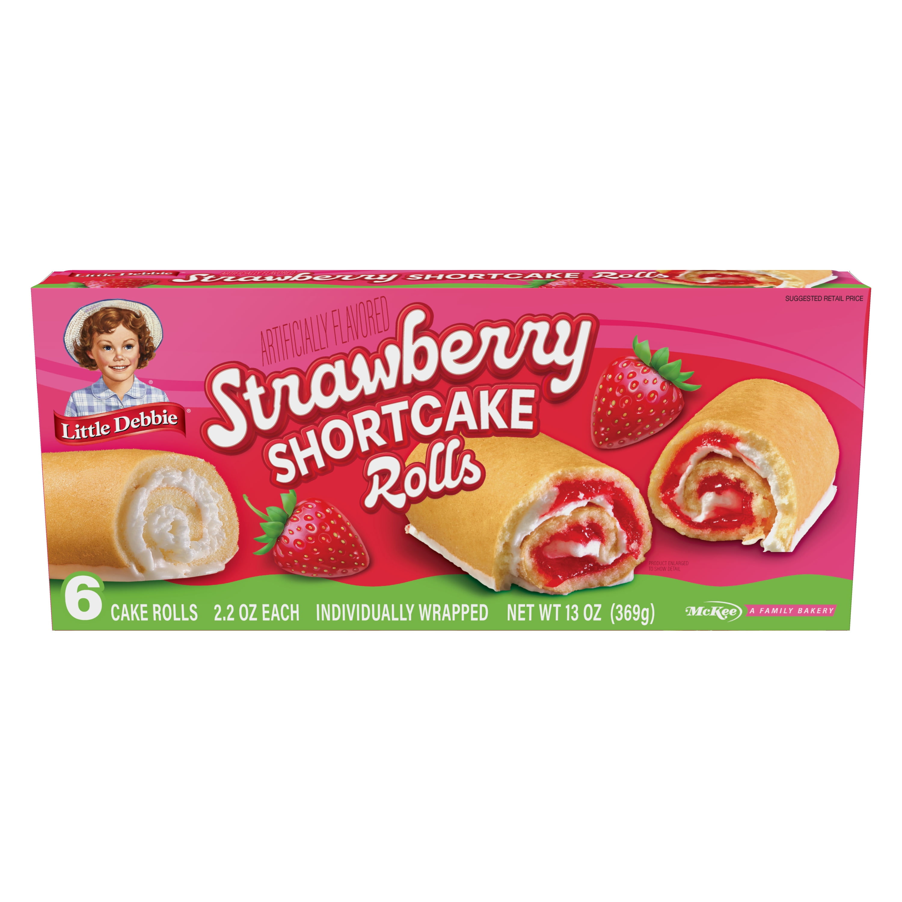 Little Debbie Strawberry Shortcake Rolls, 13 oz (6 count)