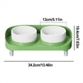 thumbnail image 1 of Cuenco Elevado Inclinado Platos Altos para Gatos Comedero Ergonómico para Mascotas Sin Estrés Elevados para Gatos con Soporte Antideslizante Verde, 1 of 5