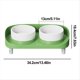thumbnail image 1 of Cuenco Elevado Inclinado Platos Altos para Gatos Comedero Ergonómico para Mascotas Sin Estrés Elevados para Gatos con Soporte Antideslizante Verde, 1 of 5
