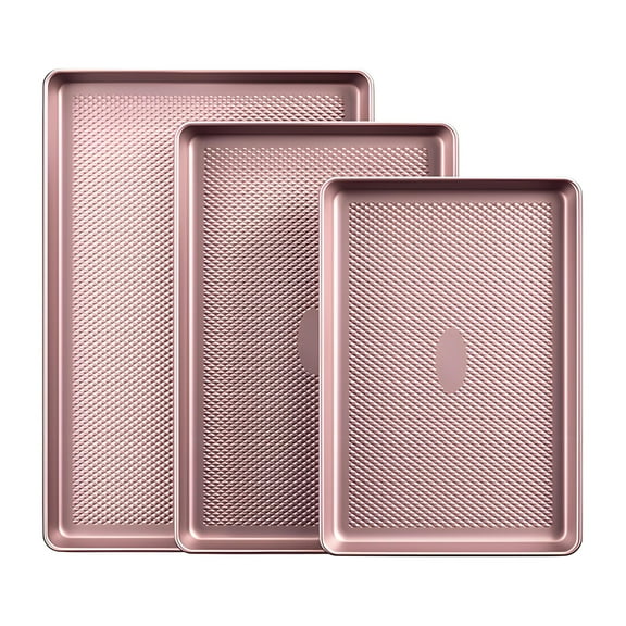 Home Decor Non Stick Bakeware Heavy Duty Steel Cookie Sheet For Even Heating Oven Baking Pans For Baking Roasting And Cooking Baking Trays Trays