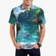 thumbnail image 1 of Fotbe Tropical Paradise Window View Camiseta Polo de Golf para Hombre con Estampado – Camisa Deportiva Transpirable con Cuello Abotonado-Small, 1 of 6