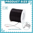 thumbnail image 2 of 546.8 Yards Elastic String 0.5mm Elastic Bracelet Cord Black Stretch Cord Flat Stretchy Bracelet String Beading Thread Seed Bead Thread for Seed Beads Bracelets Jewelry Making, 2 of 9