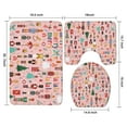 thumbnail image 3 of Pink Christmas Nutcracker Pattern Bathroom Rugs Sets 3 Piece,Toilet Cover Set,Absorbent Non Slip Bathroom Mats Sets with U-Shaped Contour Rug Toilet Rug Set, 3 of 5
