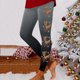 thumbnail image 3 of MKLEKYY Leggings con estampado de renos navideños para mujer, pantalones de yoga deportivos de cintura alta, mallas festivas para entrenamiento, 3 of 4