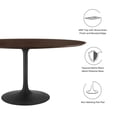 thumbnail image 4 of Lippa 60" Oval Wood Grain Dining Table, 4 of 6