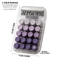 thumbnail image 3 of BIQIANWO Large 5.7inch Transparent Shell Calculator, LED Display, Big Buttons, 10 Digits, Multicolor Gradient Color, Kawaii Aesthetic Design, Battery Powered, Operating Voltage ≤36V, Without Battery,, 3 of 9