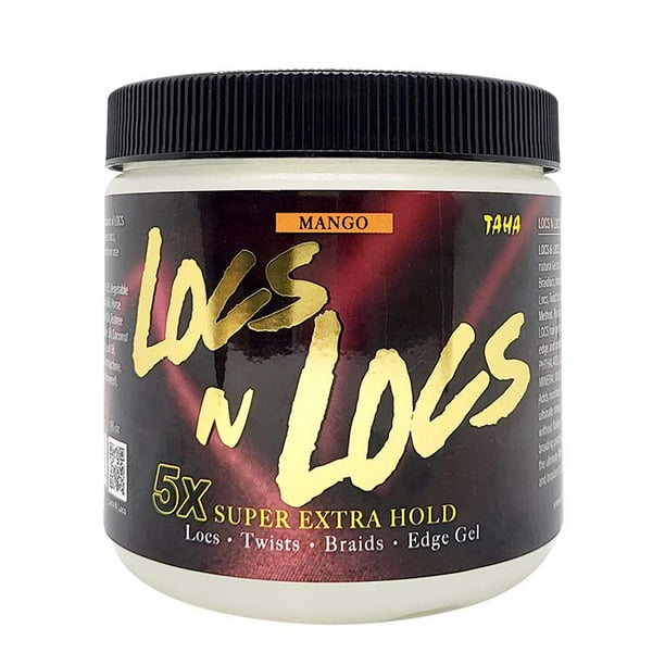 TAHA Locs N Locs 5X Super Extra Hold GEL "MANGO" for Locs, Twists