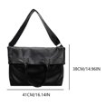 thumbnail image 2 of Bolso Hobo Bandolera para Mujer Correa Ajustable PU Cuero Sólido Mano, 2 of 9