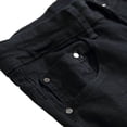 thumbnail image 3 of Jinda Men's Denim Trousers Slim Fit Jeans Chic Stretch Straight Mid Rise Ripped Distressed Black 28, 3 of 4