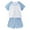 Light Blue, variant on LNMQLPDBS Gender Neutral Baby Clothes Short Sets for Girls Color Block Crewneck Short Sleeve   Solid Shorts 2pcs Outfits Cute Sweatshirt Pullover Shirt Suit Casual Baby Boys' Clothing Sets