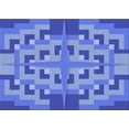 thumbnail image 1 of Ahgly Company Machine Washable Indoor Rectangle Transitional Sky Blue Area Rugs, 3' x 5', 1 of 7