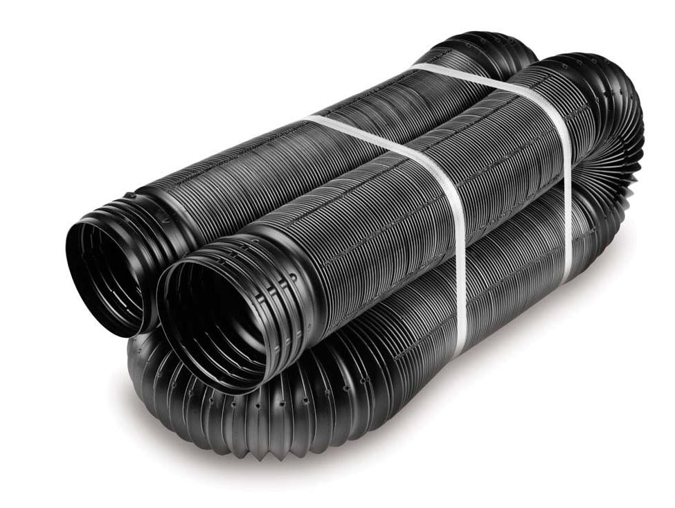 Flex-Drain 51110 25' Vinyl Solid Roof Gutter Accessories