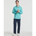 thumbnail image 5 of 3 Pack Men's Dry-Fit Long-Sleeve Active Polo Shirt - Casual Performance Golf Quick Dry (Available In Big & Tall), 5 of 6