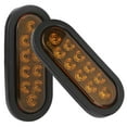 thumbnail image 4 of 2 luces de posición laterales de 10 LED, ovaladas, de 6 pulgadas, IP67, impermeables, para montaje en superficie, para remolque de camión, color ámbar, 4 of 14