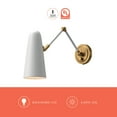 thumbnail image 2 of Alora Lighting WV578925WHAG Daniel 11" Tall Wall Sconce - White / Aged Gold, 2 of 7