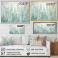 thumbnail image 4 of Designart "Green White peaceful Ferns I" Abstract Botanicals Floater Framed Canvas Art Print, 4 of 7