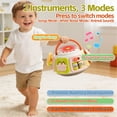 thumbnail image 5 of Joycrown 7-in-1 Baby Activity Cube Drum with Music & Light , Montessori Learning Toys with 9 Sensory Shape Sorter,Christmas Birthday Shower Gifts for Toddler Kids Boys Girls Age 18 Months+(Yellow), 5 of 10