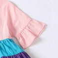 thumbnail image 5 of Infant Baby Girls Clothes Baby Girls Outfits Ruffle Short Sleeve Stripe Top Jeans Pants 2PCS Girls Denim Clothing Set Pink 6-12 Months, 5 of 8