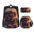 thumbnail image 1 of Disketp Puppy Lying On A Cloud Mochila Estampada de Gran Capacidad con Lonchera y Estuche, Set de 3 Piezas para Estudiantes, 1 of 7