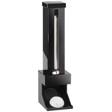 Cal-Mil 4117-13 Black Single Lid Click Dispenser - 8 1/4