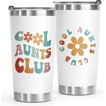 Aunt Gifts - Cool Aunts Club Tumbler 20 Oz, Best Aunt Ever Gifts, Aunt Birthday Gifts from Nephew Niece, Aunt Christmas Gifts, Funny Mothers Day Gifts for Aunt, New Aunt Coffee Cup