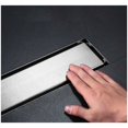thumbnail image 5 of Desagüe de suelo invisible engrosado, desagüe de suelo de ducha de superficie cepillada rectangular de acero inoxidable 304, 10x20cm, 5 of 5