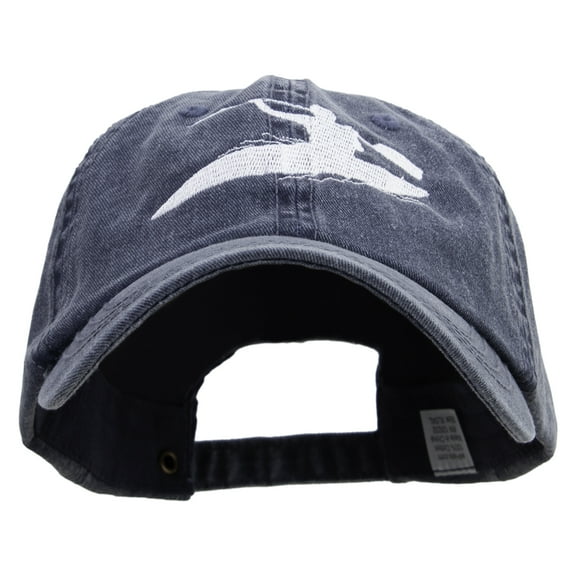 Sports Kayak Embroidered Big Size Washed Pigment Dyed Cap - Navy XL-3XL