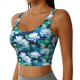 thumbnail image 2 of Fotbe Blue Lotus Flower Sujetador Deportivo Largo sin Aros para Mujer con Almohadillas y Soporte Medio, Transpirable y Absorbente, Camiseta Tipo Chaleco o Tank Top-Medium, 2 of 8