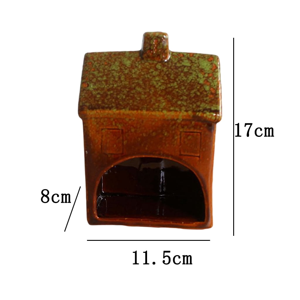 Animal Ceramic Hamster House, Shape Hamster Hideout House Animal Chinchilla Sleeping Bed Pet Supplies for Dwarf Hamsters and Gerbils