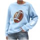 thumbnail image 2 of TaTaai Women Baseball Print Crew Neck Long Sleeve Drop Shoulder Top Hoodie Ladies Spring Autumn Daily Commute Street Wear Soft Comfortable No Fading Machine Washable Stylish Top Gift, 2 of 4
