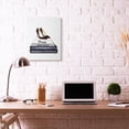 thumbnail image 3 of Stupell Industries Art Deco Fashion Designer Shoes Bookstack Blue Watercolor Canvas Art, 24 x 30, by Amanda Greenwood, 3 of 7