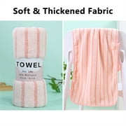 Kezqiaxn Striped Bath Towels Pool Towels Quick Dry Bath Towel Ultra Soft Absorbent Microfiber Towel for Bathroom Home Gym Pool Yoga Hotel Shower Pink 13.77*29.52Inch