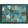 thumbnail image 1 of Ahgly Company Indoor Rectangle Abstract Light Blue Contemporary Area Rugs, 3' x 5', 1 of 4