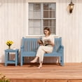thumbnail image 6 of GONICHA Garden Bench for 2-Person,All-Weather Outdoor Bench for Patio, Park and Porch, Blue, 6 of 10